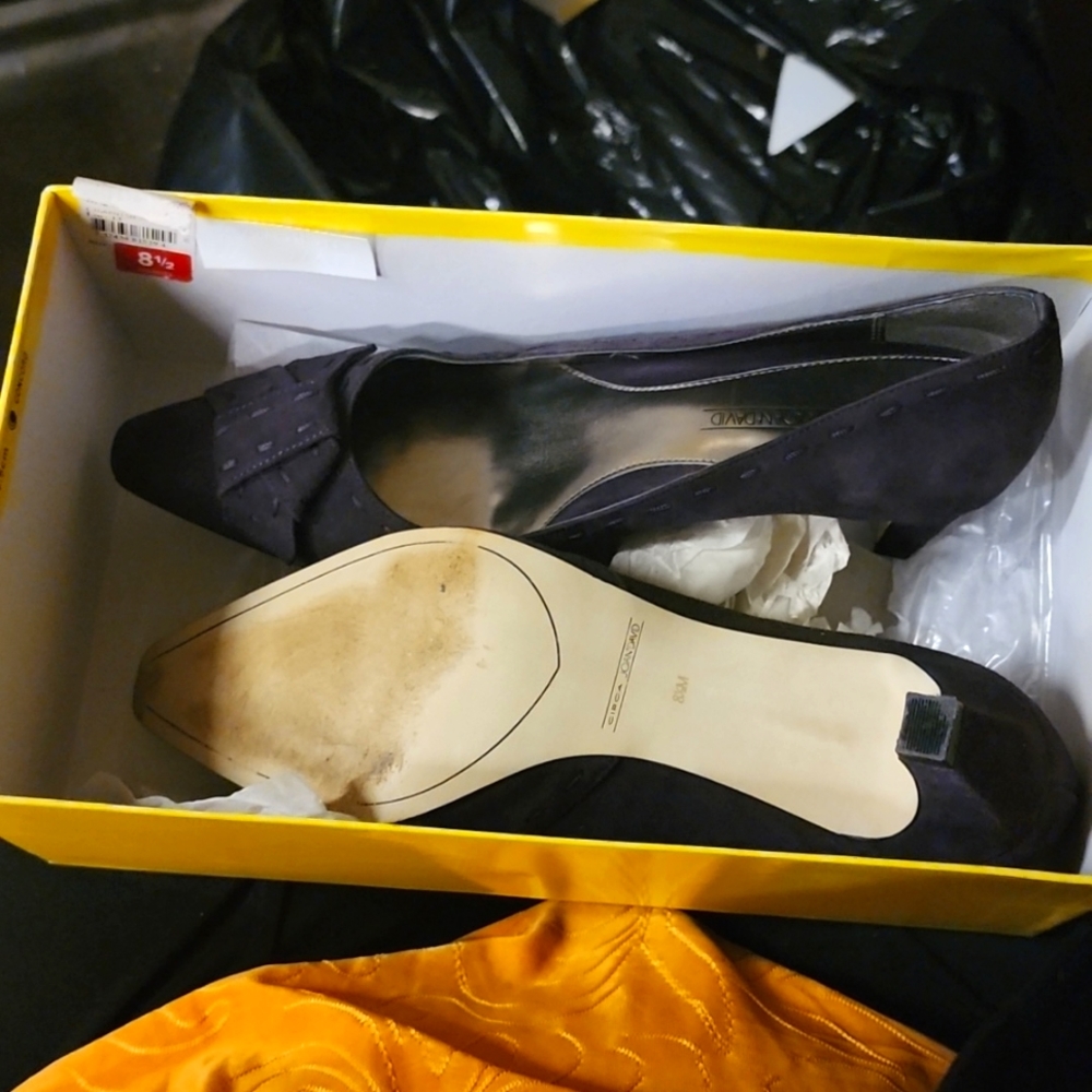 Dark Purple Suede Circa Joan&David pumps, 8.5